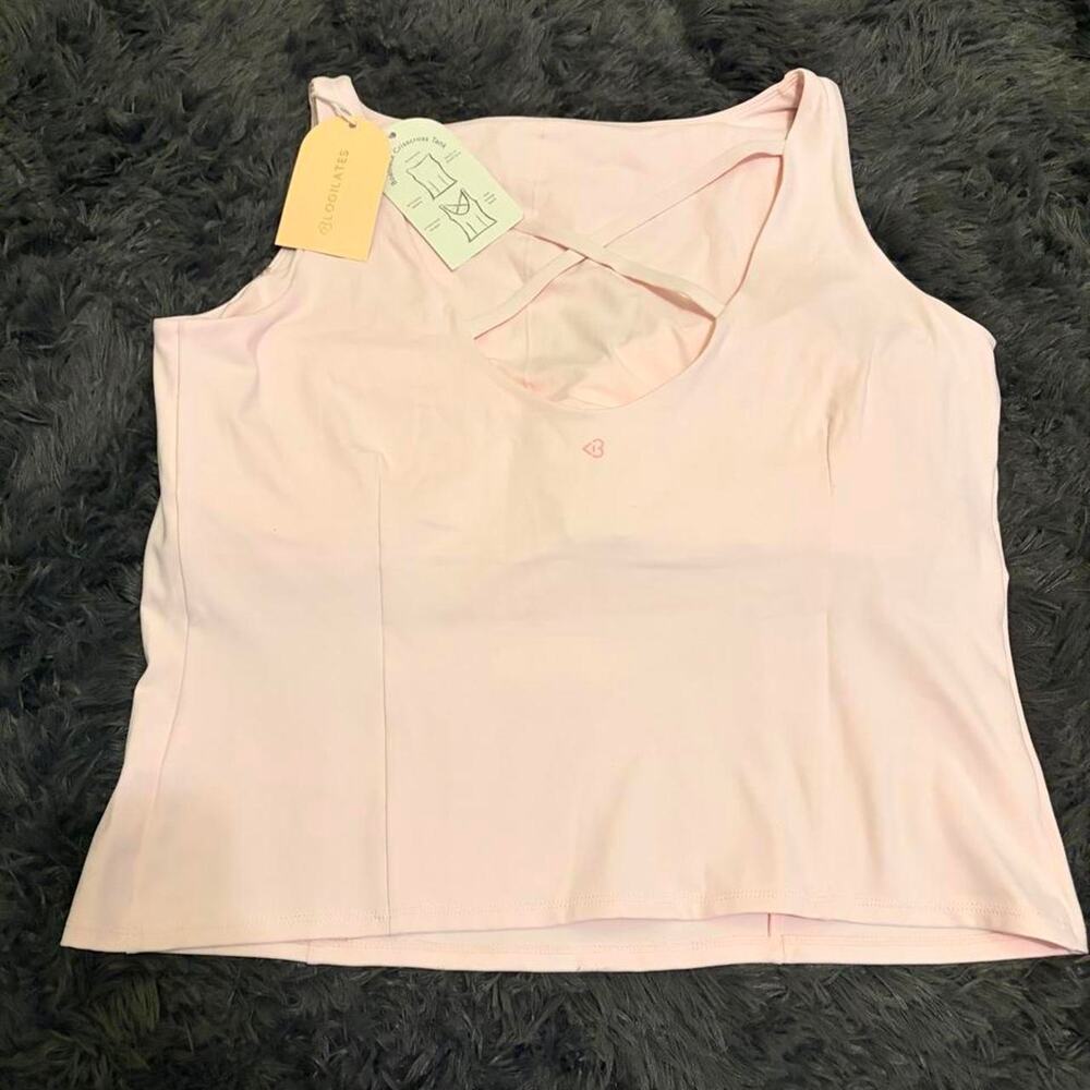 Logilates pink crisscross sport active